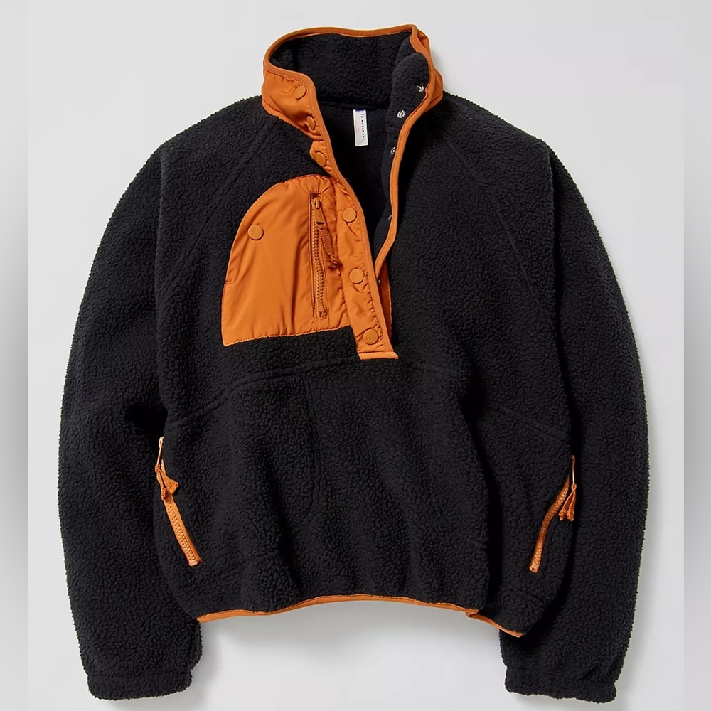 FREE PEOPLE Hit The Slopes Colorblock Pullover L